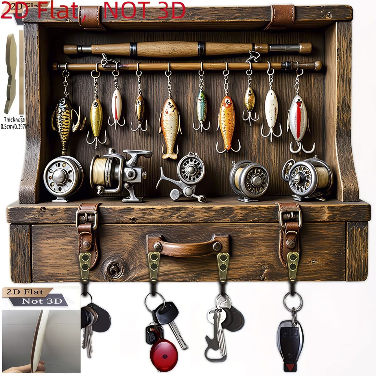 Fly Reel - Винтажная ключница в виде рыболовной приманки,